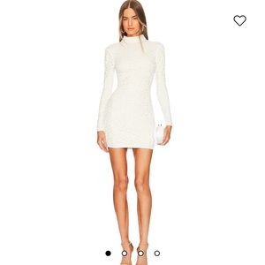 Michael Costello White Lace Long Sleeve dress (small)